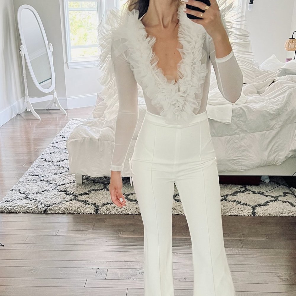 Holly Ruffle Mesh Bodysuit